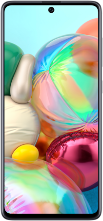 Samsung Galaxy A71 Plata frontal