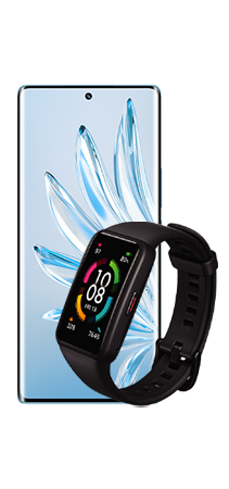 Honor 70 Plata con smart band