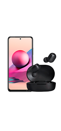 Xiaomi Note 10s Azul con earphones