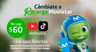 Recarga desde $60 pesos