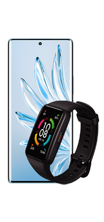 Honor 70 Plata con smart band